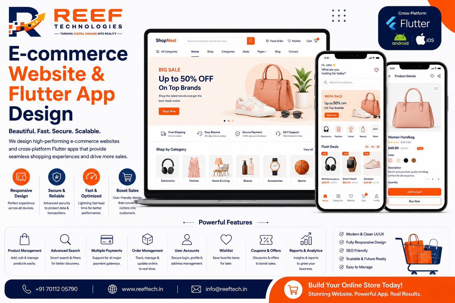 E-commerce Website and flutter App Design